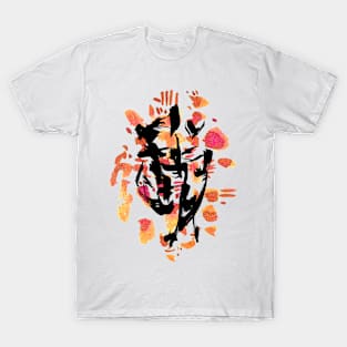 Abstract Face COLOR Background T-Shirt